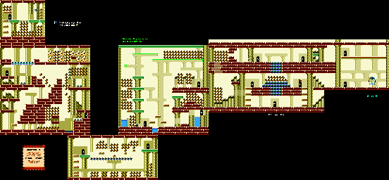 Thumbnail for a map of Chapter 3 - Ruins At The Bottom Of The Sea Story 5 - Captured Syrup! for the Game Boy game Wario Land II.