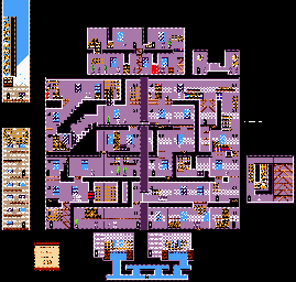 Thumbnail for a map of Chapter 4 - In Town Story 3 - Down In The Cellar for the Game Boy game Wario Land II.