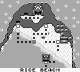 Thumbnail for a map of Rice Beach for the Game Boy game Wario Land: Super Mario Land 3.
