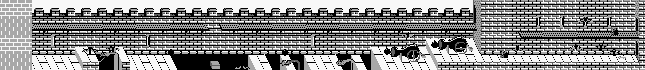 Thumbnail for a map of Level 1 Area 1 (A) for the Game Boy game Wizards & Warriors - Chapter X: The Fortress Of Fear.