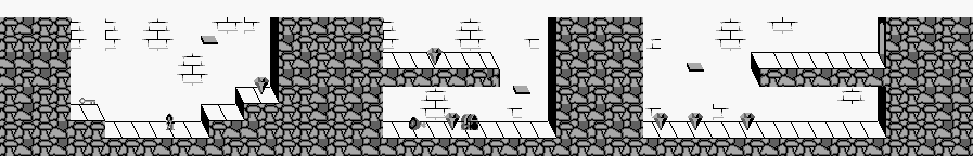 Thumbnail for a map of Level 1 Area 2 (B) for the Game Boy game Wizards & Warriors - Chapter X: The Fortress Of Fear.