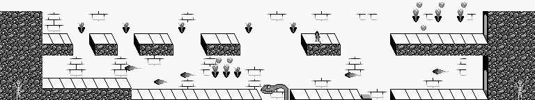 Thumbnail for a map of Level 2 Area 3 (B) for the Game Boy game Wizards & Warriors - Chapter X: The Fortress Of Fear.