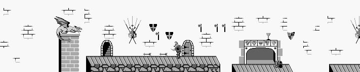 Thumbnail for a map of Level 5 Area 0 (E) for the Game Boy game Wizards & Warriors - Chapter X: The Fortress Of Fear.
