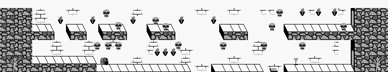 Thumbnail for a map of Level 5 Area 0 (G) for the Game Boy game Wizards & Warriors - Chapter X: The Fortress Of Fear.