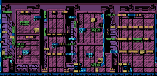 Thumbnail for a map of Level 2a for the Game Boy game X-Men: Wolverine's Rage.