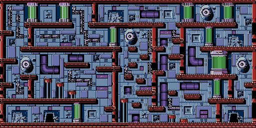 Thumbnail for a map of Level 4a for the Game Boy game X-Men: Wolverine's Rage.