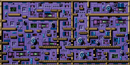 Thumbnail for a map of Level 4c for the Game Boy game X-Men: Wolverine's Rage.