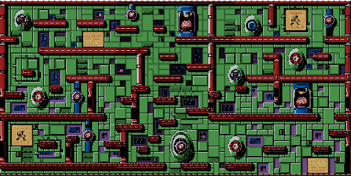 Thumbnail for a map of Level 4d for the Game Boy game X-Men: Wolverine's Rage.