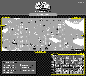 Thumbnail for a map of Cloud Zone Act 3 for the Game Boy game Yogi Bear In Yogi Bears Goldrush.