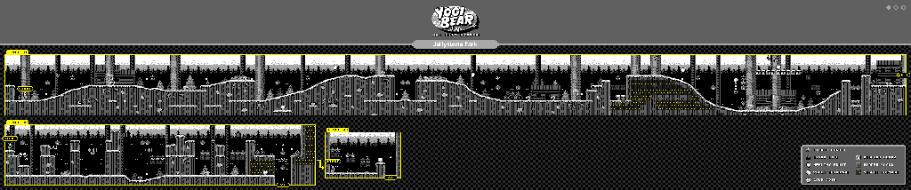 Thumbnail for a map of Jellystone Park Act 1 for the Game Boy game Yogi Bear In Yogi Bears Goldrush.