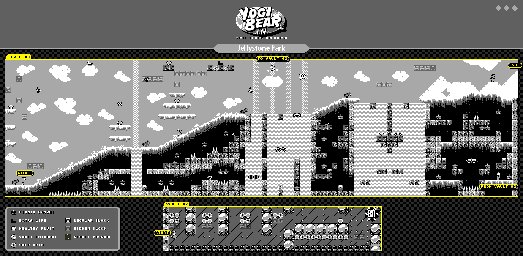 Thumbnail for a map of Jellystone Park Act 3 for the Game Boy game Yogi Bear In Yogi Bears Goldrush.