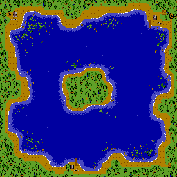 Thumbnail for a map of Chestnut Lake for the Game Boy game Zebco Fishing!.