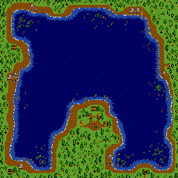 Thumbnail for a map of Drake Lake for the Game Boy game Zebco Fishing!.
