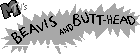 Title screen for the Game Boy game Beavis And Butt-Head.