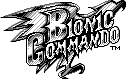 Title screen for the Game Boy game Bionic Commando.