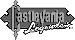 Title screen for the Game Boy game Castlevania Legends.