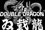 Title screen for the Game Boy game Double Dragon.