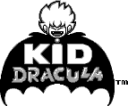 Title screen for the Game Boy game Kid Dracula.