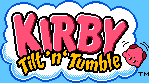 Title screen for the Game Boy game Kirby: Tilt 'N' Tumble.