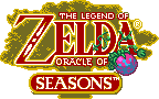 Title screen for the Game Boy game The Legend Of Zelda: Oracle Of Seasons.