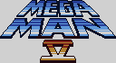 Title screen for the Game Boy game Mega Man V.