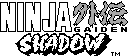 Title screen for the Game Boy game Ninja Gaiden Shadow.