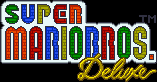 Title screen for the Game Boy game Super Mario Bros. Deluxe.