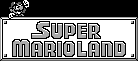 Title screen for the Game Boy game Super Mario Land.
