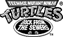 Title screen for the Game Boy game Teenage Mutant Ninja Turtles (II): Back From The Sewers.