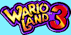 Title screen for the Game Boy game Wario Land 3.