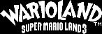 Title screen for the Game Boy game Wario Land: Super Mario Land 3.