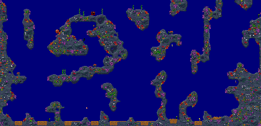 Thumbnail for a map of Level 1: Reef for the Game Gear game Ariel: The Little Mermaid.