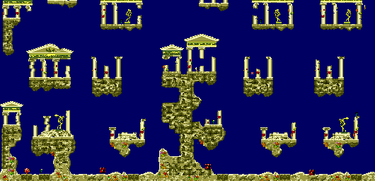 Thumbnail for a map of Level 3: Atlantica for the Game Gear game Ariel: The Little Mermaid.