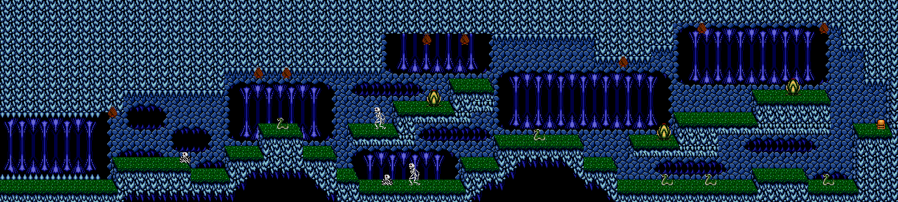 Thumbnail for a map of Spooky Cave for the Game Gear game Ax Battler: A Legend Of Golden Axe.