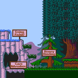 Thumbnail for a map of Camping Grounds for the Game Gear game The Berenstain Bears' Camping Adventure.