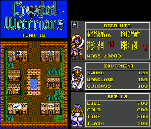 Thumbnail for a map of Town 10 for the Game Gear game Crystal Warriors.