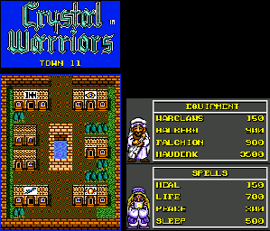 Thumbnail for a map of Town 11 for the Game Gear game Crystal Warriors.