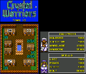 Thumbnail for a map of Town 13 for the Game Gear game Crystal Warriors.