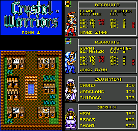 Thumbnail for a map of Town 2 for the Game Gear game Crystal Warriors.