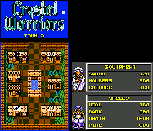 Thumbnail for a map of Town 3 for the Game Gear game Crystal Warriors.