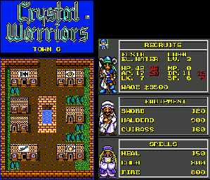 Thumbnail for a map of Town 6 for the Game Gear game Crystal Warriors.