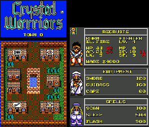 Thumbnail for a map of Town 8 for the Game Gear game Crystal Warriors.