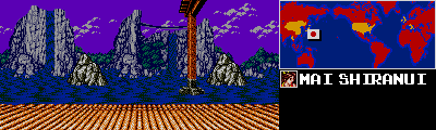 Thumbnail for a map of Japan (Mai Shiranui) for the Game Gear game Fatal Fury Special.