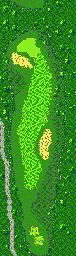 Thumbnail for a map of Austin Creek Hole 1 for the Game Gear game Fred Couples Golf.