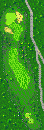 Thumbnail for a map of Austin Creek Hole 10 for the Game Gear game Fred Couples Golf.
