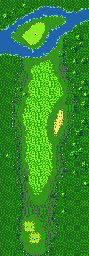Thumbnail for a map of Austin Creek Hole 11 for the Game Gear game Fred Couples Golf.