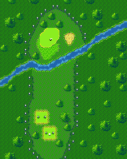 Thumbnail for a map of Austin Creek Hole 12 for the Game Gear game Fred Couples Golf.