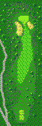 Thumbnail for a map of Austin Creek Hole 13 for the Game Gear game Fred Couples Golf.