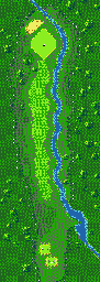 Thumbnail for a map of Austin Creek Hole 15 for the Game Gear game Fred Couples Golf.