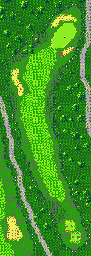 Thumbnail for a map of Austin Creek Hole 18 for the Game Gear game Fred Couples Golf.